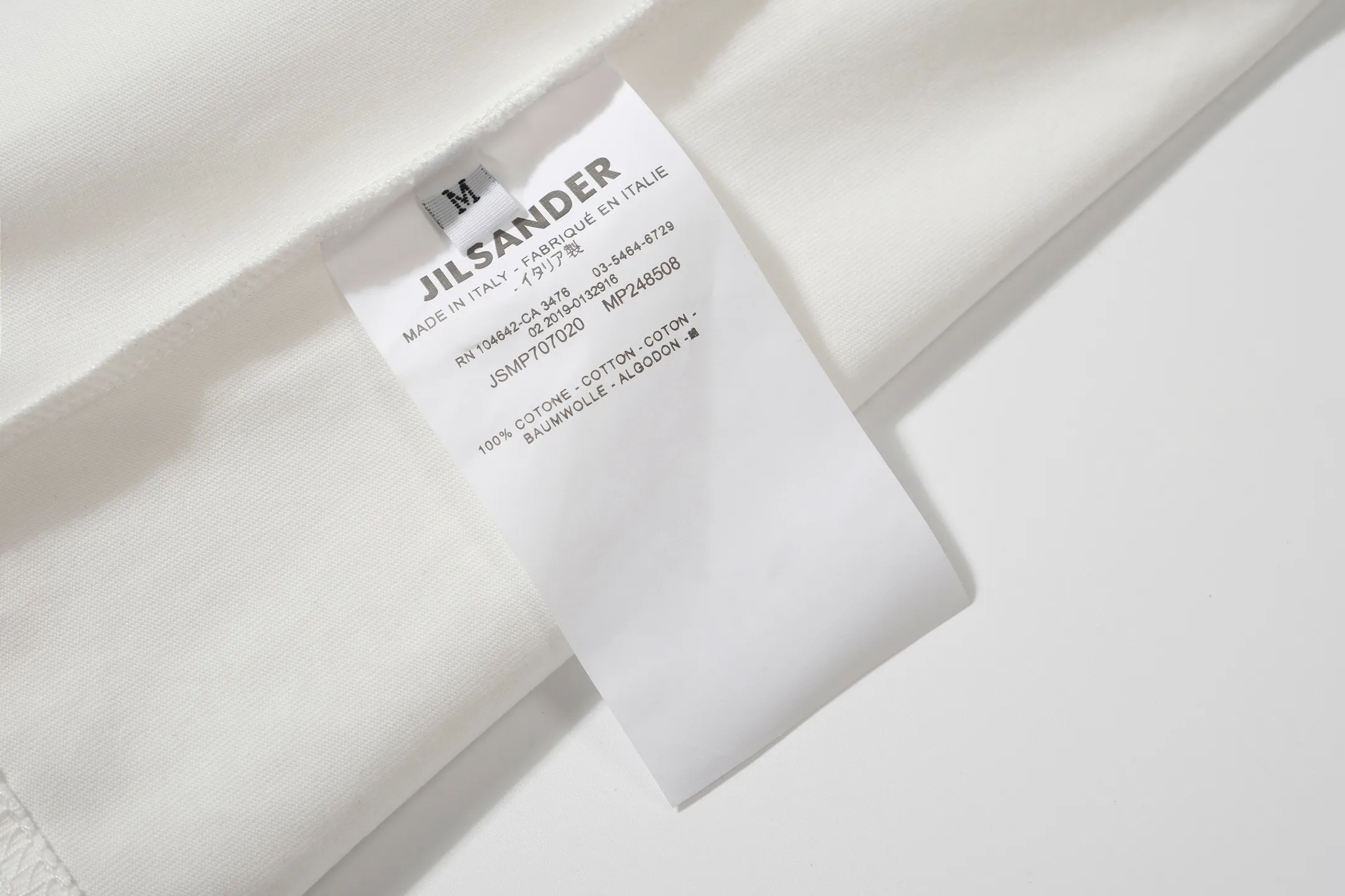 White In Stock Qi🚨 J 9889#JIL SANDER Minimalist style love slogan logo short-sleeved T-shirt Black White S-XL size 50 J 9889#11010006